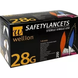 WELLION Safetylancets Lancia di sicurezza monouso 28 G, 200 pezzi