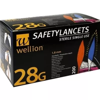 WELLION Safetylancets Lancia di sicurezza monouso 28 G, 200 pezzi
