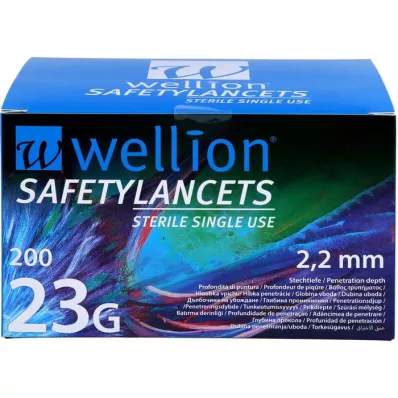 WELLION Safetylancets Lancia di sicurezza monouso 23 G, 200 pezzi WELLION Safetylancets Lancia di sicurezza monouso 23 G, 200 pezzi