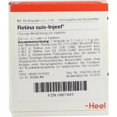 RETINA SUIS Fiale Injeel, 10 pz RETINA SUIS Fiale Injeel, 10 pz