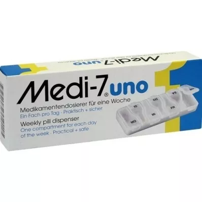 MEDI Dispenser farmaci 7 uno per 7 giorni bianco, 1 pezzo MEDI Dispenser farmaci 7 uno per 7 giorni bianco, 1 pezzo