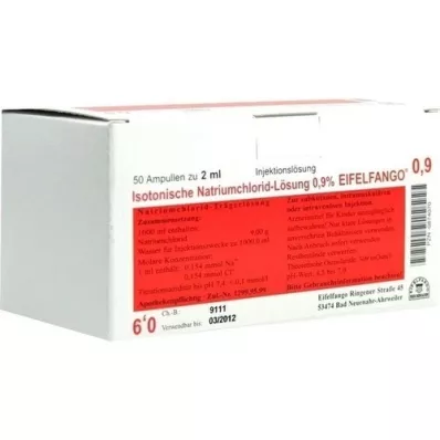 ISOTONISCHE Soluzione NaCl 0,9% Eifelfango Inj. soluzione, 50X2 ml ISOTONISCHE Soluzione NaCl 0,9% Eifelfango Inj. soluzione, 50X2 ml