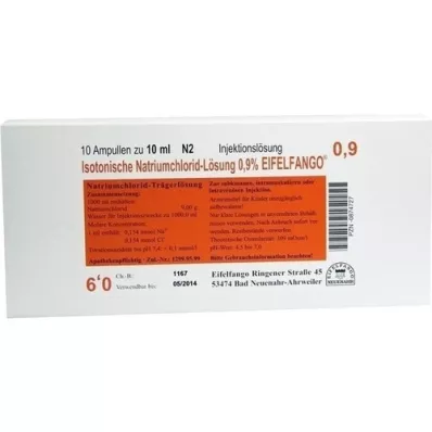 ISOTONISCHE Soluzione NaCl 0,9% Eifelfango Inj. soluzione, 10X10ml ISOTONISCHE Soluzione NaCl 0,9% Eifelfango Inj. soluzione, 10X10ml