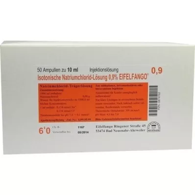 ISOTONISCHE Soluzione NaCl 0,9% Eifelfango Inj. soluzione, 50X10ml ISOTONISCHE Soluzione NaCl 0,9% Eifelfango Inj. soluzione, 50X10ml