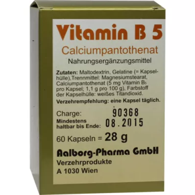 VITAMIN CAPSULE B5, 60 pz VITAMIN CAPSULE B5, 60 pz