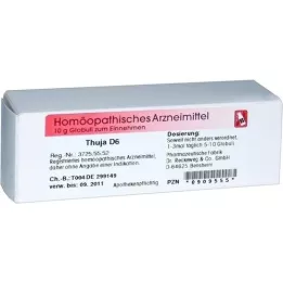 THUJA D 6 globuli, 10 g