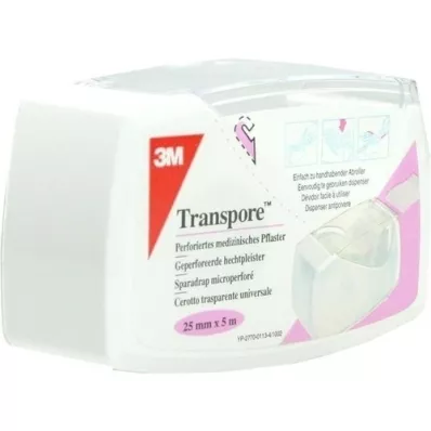 TRANSPORE Cerotto su dispenser 2,5 cmx5 m, 1 pezzo TRANSPORE Cerotto su dispenser 2,5 cmx5 m, 1 pezzo