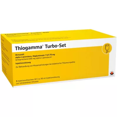 THIOGAMMA Flaconi per iniezione Turbo Set, 5X50 ml