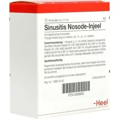 SINUSITIS Fiale Nosode Injeel, 10 pz SINUSITIS Fiale Nosode Injeel, 10 pz