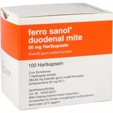 FERRO SANOL acaro duodenale 50 mg succo gastrico duro, 100 pz
