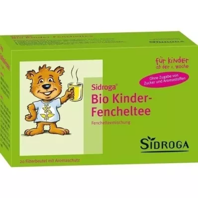 SIDROGA Bustina filtro tisana biologica per bambini al finocchio, 20X2,0 g