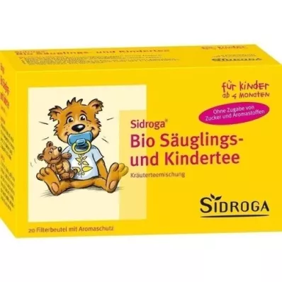 SIDROGA Bustine filtro per tè biologico per neonati e bambini, 20X1,3 g SIDROGA Bustine filtro per tè biologico per neonati e bambini, 20X1,3 g