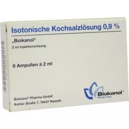 ISOTONISCHE Soluzione salina 0,9% Biokanol fiale, 6X2 ml