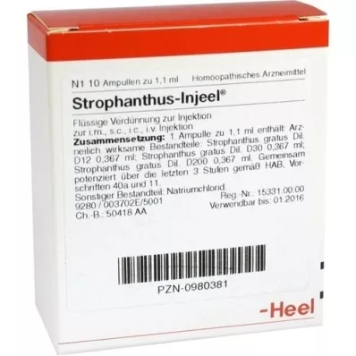 STROPHANTHUS INJEEL Fiale, 10 pz STROPHANTHUS INJEEL Fiale, 10 pz