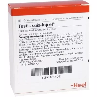 TESTIS SUIS Fiale Injeel, 10 pz