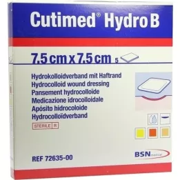CUTIMED Hydro B Hydrok.Ver.7,5x7,5 cm con barra adesiva, 5 pz