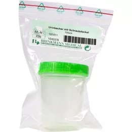 URINBECHER con tappo a vite, 1 pezzo