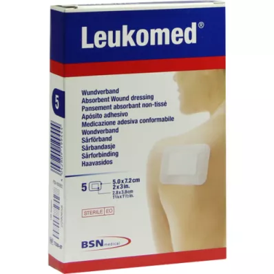 LEUKOMED cerotti sterili 5x7,2 cm, 5 pz