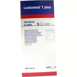 LEUKOMED cerotti sterili transp.plus 10x25 cm, 5 pz