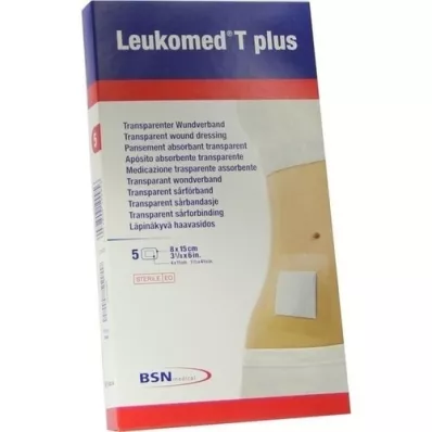LEUKOMED cerotti sterili transp.plus 8x15 cm, 5 pz LEUKOMED cerotti sterili transp.plus 8x15 cm, 5 pz