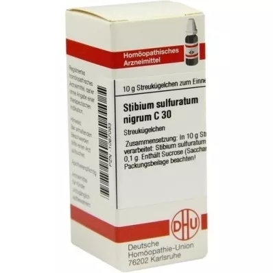 STIBIUM SULFURATUM NIGRUM C 30 globuli, 10 g STIBIUM SULFURATUM NIGRUM C 30 globuli, 10 g