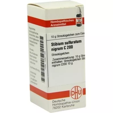 STIBIUM SULFURATUM NIGRUM Globuli C 200, 10 g STIBIUM SULFURATUM NIGRUM Globuli C 200, 10 g