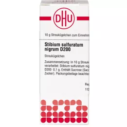 STIBIUM SULFURATUM NIGRUM D 200 globuli, 10 g