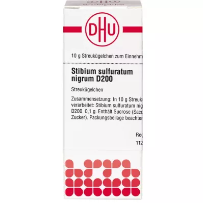 STIBIUM SULFURATUM NIGRUM D 200 globuli, 10 g