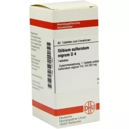 STIBIUM SULFURATUM NIGRUM D 4 compresse, 80 pz