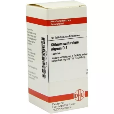 STIBIUM SULFURATUM NIGRUM D 4 compresse, 80 pz