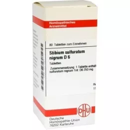 STIBIUM SULFURATUM NIGRUM D 6 compresse, 80 pz