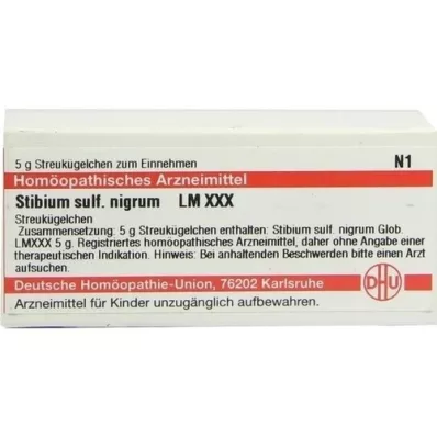 STIBIUM SULFURATUM NIGRUM LM XXX Globuli, 5 g STIBIUM SULFURATUM NIGRUM LM XXX Globuli, 5 g