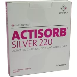 ACTISORB 220 Compresse sterili Argento 10,5x10,5 cm, 10 pz