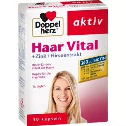 DOPPELHERZ Capsule Hair Vital + Zinco + Estratto di Miglio, 30 pz