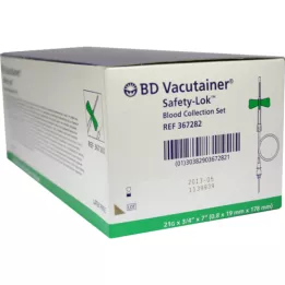 BD VACUTAINER Set per prelievo sangue Safety Lok 21 G 18 cm, 50 pz