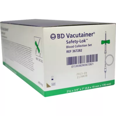 BD VACUTAINER Set per prelievo sangue Safety Lok 21 G 18 cm, 50 pz