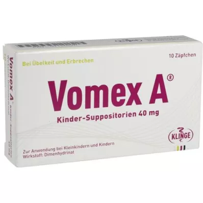 VOMEX A Supposte per bambini 40 mg, 10 pz VOMEX A Supposte per bambini 40 mg, 10 pz