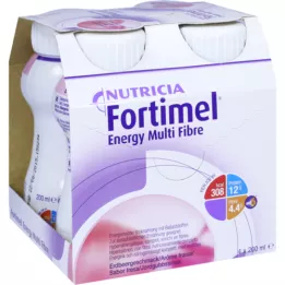 FORTIMEL Energy MultiFibre gusto fragola, 4X200 ml