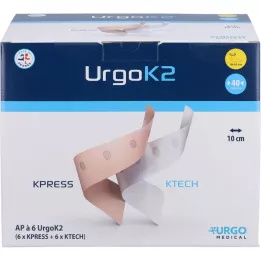 URGOK2 Sistema di compressione 10 cm circonferenza caviglia 18-25 cm, 6 pz