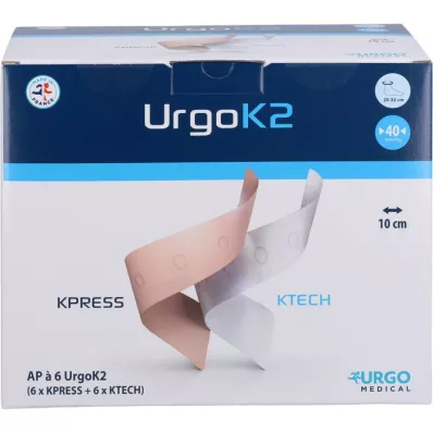 URGOK2 Sistema di compressione 10 cm circonferenza caviglia 25-32 cm, 6 pz