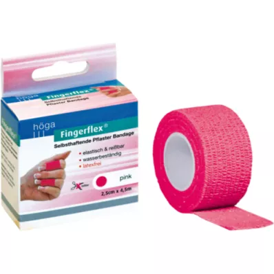 FINGERFLEX 2,5 cmx4,5 m rosa senza lattice, 1 pezzo FINGERFLEX 2,5 cmx4,5 m rosa senza lattice, 1 pezzo