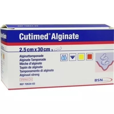 CUTIMED Alginato Tamponamento in alginato 2,5x30 cm, 5 pz CUTIMED Alginato Tamponamento in alginato 2,5x30 cm, 5 pz