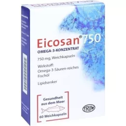 EICOSAN 750 capsule molli concentrate di Omega-3, 60 pz