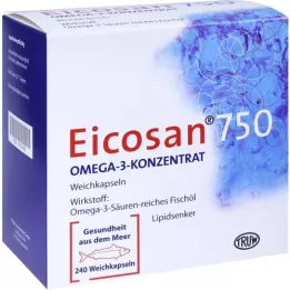 EICOSAN 750 capsule molli concentrate di Omega-3, 240 pz