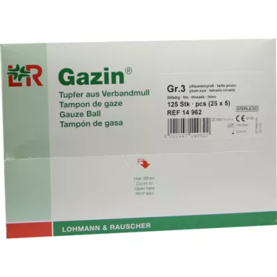 GAZIN Tampone prugna sterile 2+3 protettivo r.o.RK, 125 pz GAZIN Tampone prugna sterile 2+3 protettivo r.o.RK, 125 pz