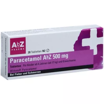 PARACETAMOL AbZ compresse da 500 mg, 20 pz PARACETAMOL AbZ compresse da 500 mg, 20 pz