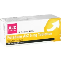 FOLSÄURE AbZ compresse da 5 mg, 20 pz