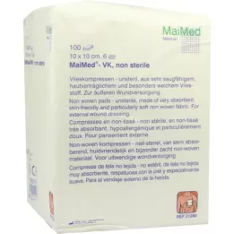VLIESKOMPRESSEN 10x10 cm non sterile 6 volte, 100 pz