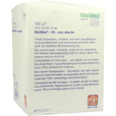VLIESKOMPRESSEN 10x10 cm non sterile 6 volte, 100 pz VLIESKOMPRESSEN 10x10 cm non sterile 6 volte, 100 pz