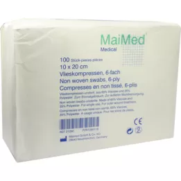 VLIESKOMPRESSEN 10x20 cm non sterile 6 volte, 100 pz